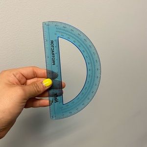 Cute Blue Protractor / Ruler